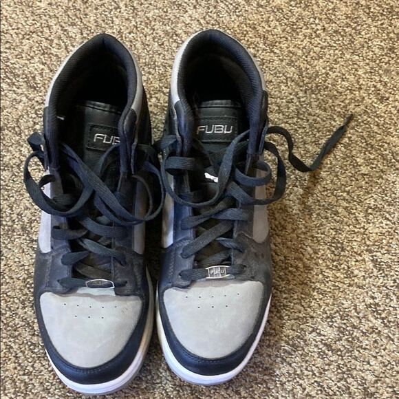 FUBU Black and Gray Sneakers with Classic Design Size 9.5 - Picture 2 of 10